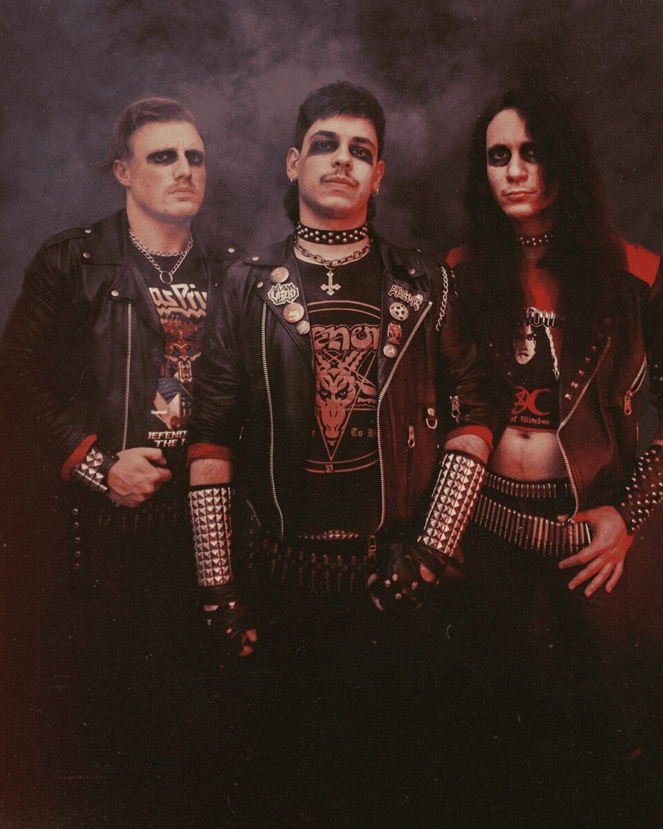 Evilcult's 2022 Line-up: Mateus "Blasphemer" Scussel, Lucas "From Hell", Renato "Speedwolf"